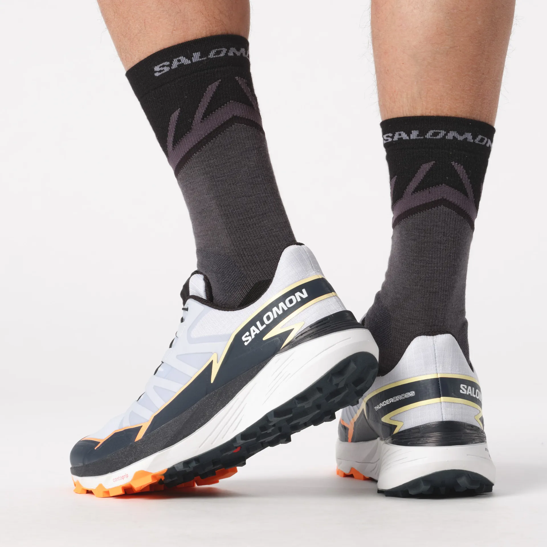 Salomon Mens Thundercross Heather/India Ink/Shocking Orange